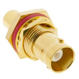 Gouden BNC RG6U vrouwelijke connector voor het krimpen van plaatstaal
