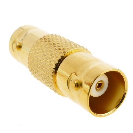 Banhados a ouro conector BNC fêmea-fêmea RG6U