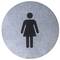 Señal WC señoras de acero inoxidable de 65mm