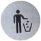 Signal trash and garbage stainless steel 65mm