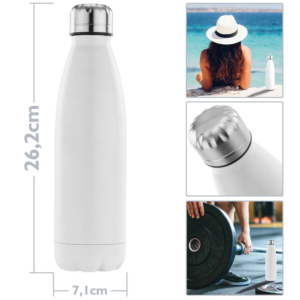 Bouteille en acier inoxydable blanc de 720 ml