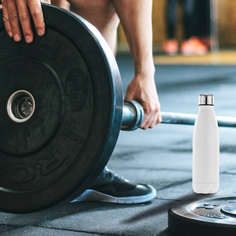 Bouteille en acier inoxydable blanc de 720 ml