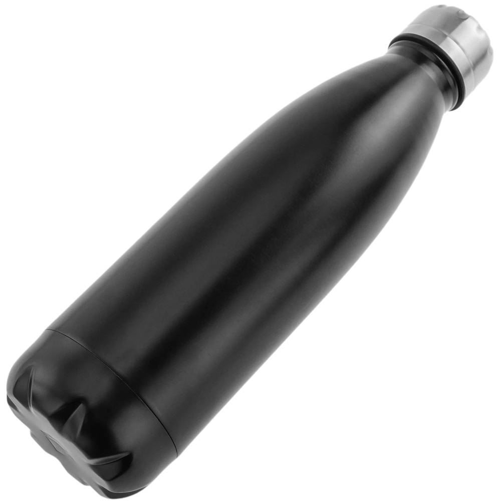 Garrafa de aço inoxidável preta de 720 ml