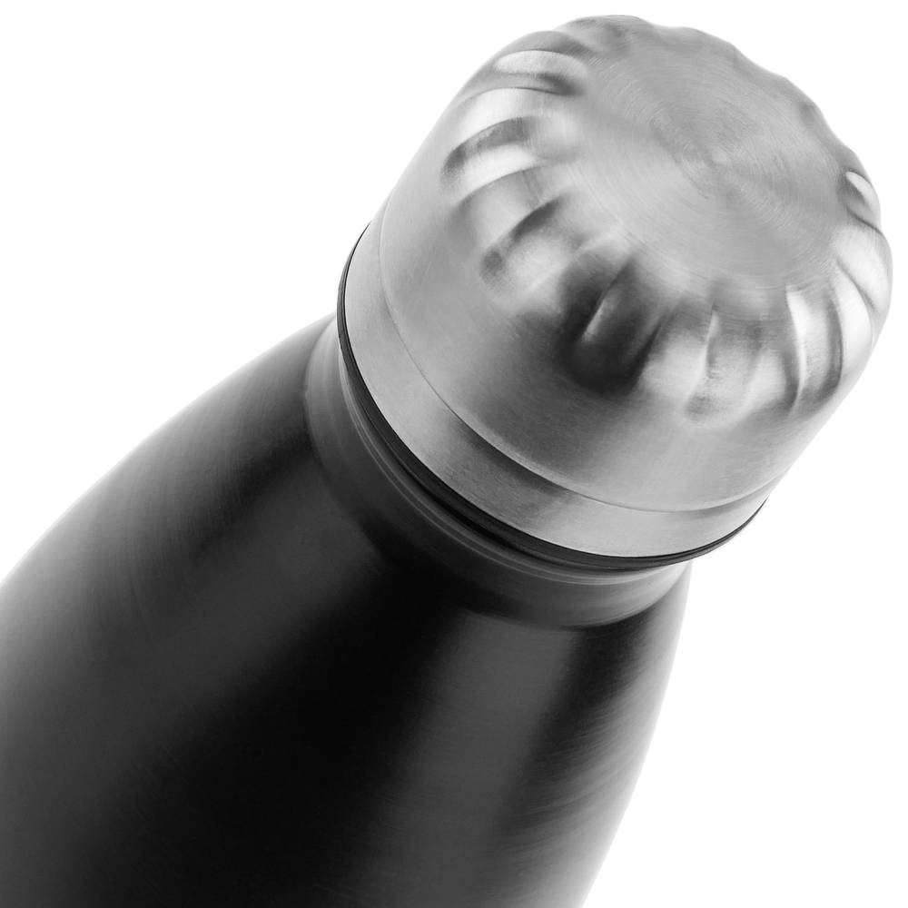 Garrafa de aço inoxidável preta de 720 ml