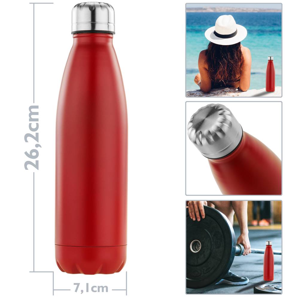 Red stainless steel bottle 720 ml