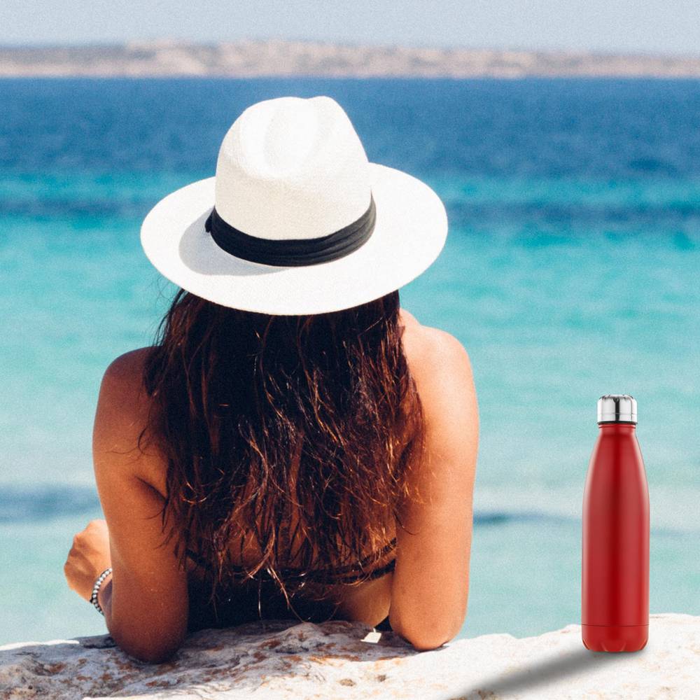 Red stainless steel bottle 720 ml