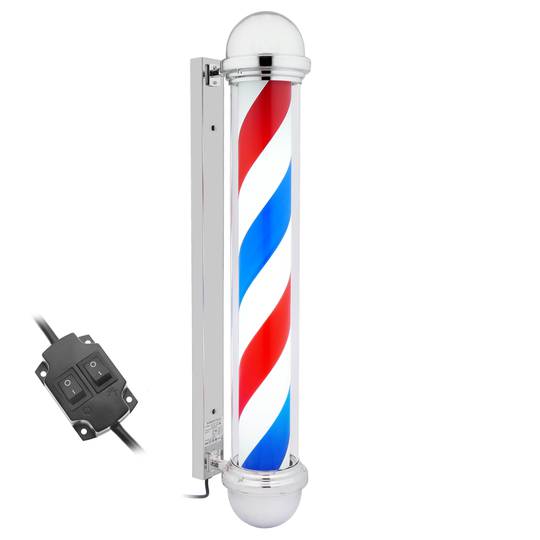 Lichtgevende en roterende kapperspaal voor kappers van 155 x 900 mm