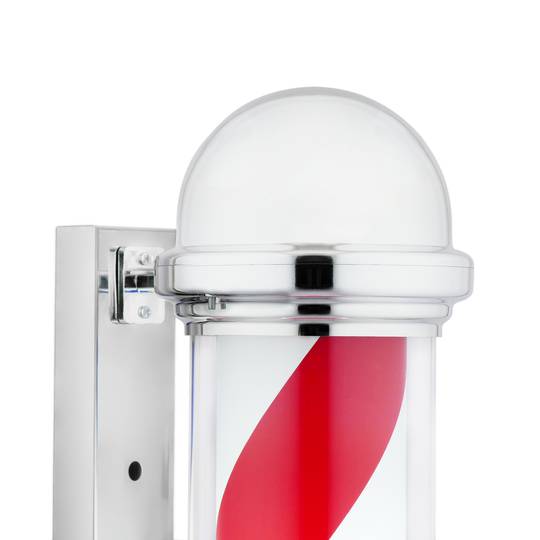 Lichtgevende en roterende kapperspaal voor kappers van 155 x 900 mm