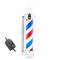 Barber shop pole rotating and illuminated with top lamp for hairdressing salon sign 230 x 1110 mm