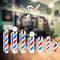 Barber shop pole rotating and illuminated with top lamp for hairdressing salon sign 230 x 1110 mm