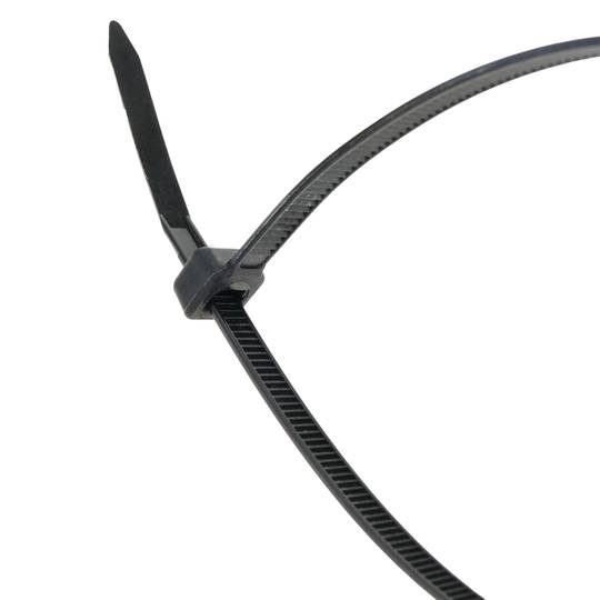 100 stks 500x4.8mm zwarte nylon flenzen