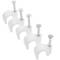 Clips pour pour câble rond 6 mm lot de 20 unités de pince à ongles blanc