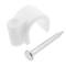 Clips pour pour câble rond 6 mm lot de 20 unités de pince à ongles blanc