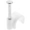 Abrazadera de clavo para cable redondo 7 mm paquete de 15 unidades blanco