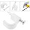 Abrazadera de clavo para cable redondo 7 mm paquete de 15 unidades blanco