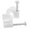 Abrazadera de clavo para cable redondo 7 mm paquete de 15 unidades blanco