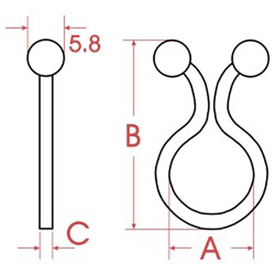 100uds Twist Flansch (8,0 mm)