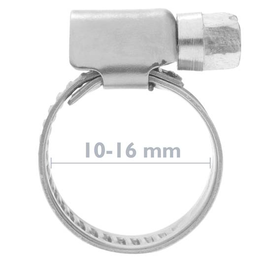 Metal clamp W2 adjustable 10-16mm 2 units