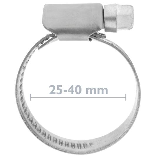 Braçadeira de metal W2 ajustável 25-40mm 2 unidades