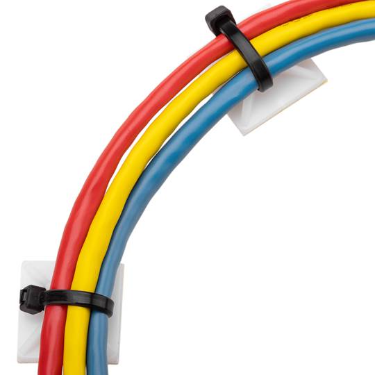 Serre-câble en plastique adhésif (lot de 6) - Passe câble et serre