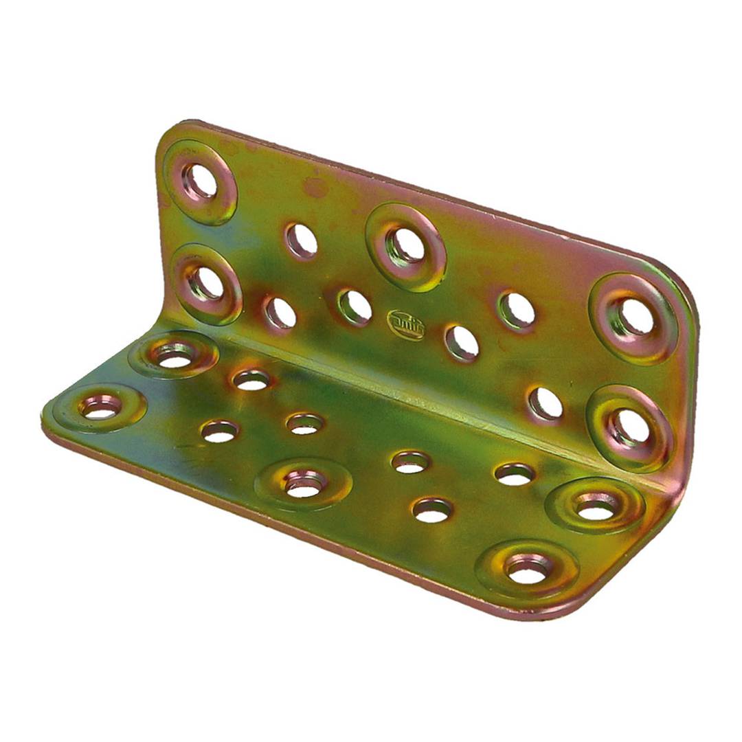 Escuadra de ángulo de acero bicromatado 60x100mm