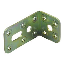 Escuadra de ángulo de acero bicromatado 90 x 50 x 50 mm