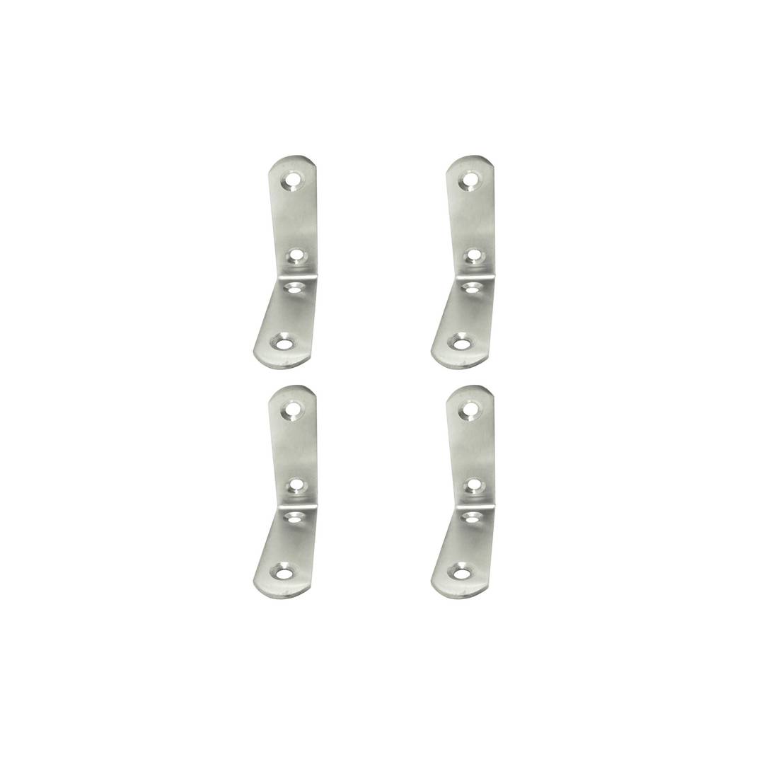 Wspornik kątowy ze stali nierdzewnej 80x80x19mm zestaw 4 sztuk