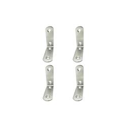 Escaire d'acer inoxidable de 80x80x19mm pack 4 unitats