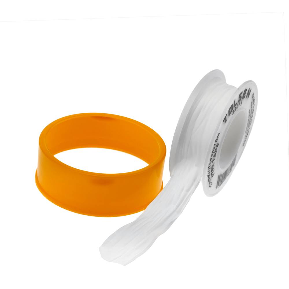 Biała taśma uszczelniająca z PTFE 12 mm x 0,75 mm w cewce Tolsena o długości 10 m