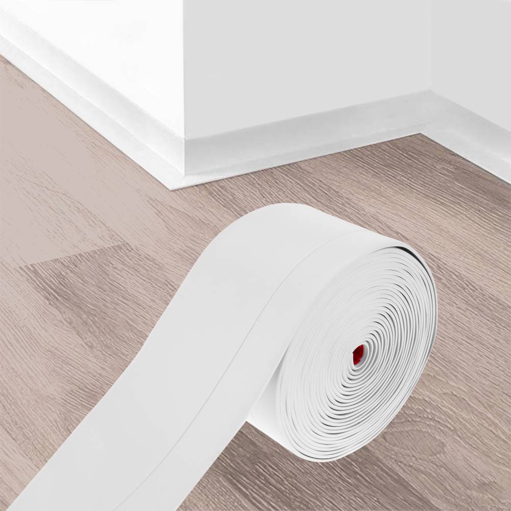 Rodapé autocolante flexível de 50 x 20 mm. Comprimento 5 m branco