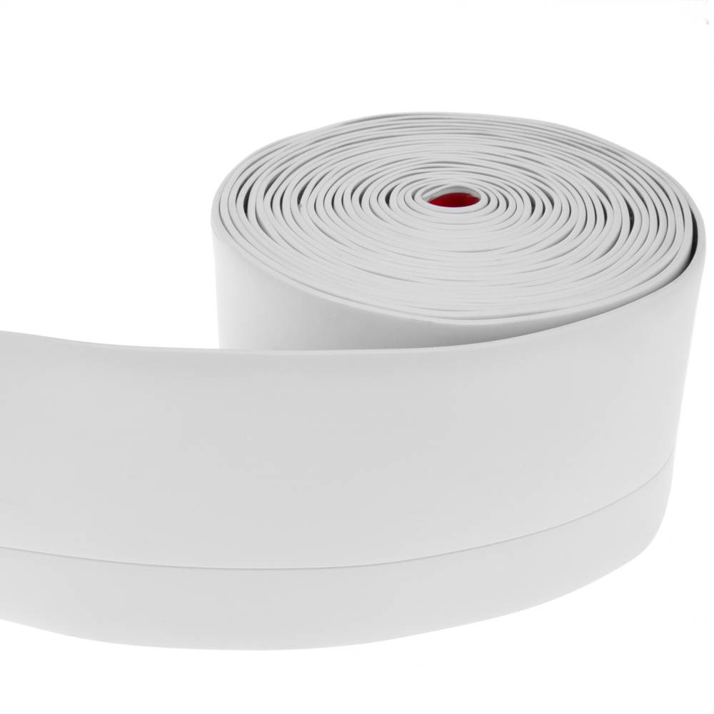 Plinthe autocollante flexible de 50 x 20 mm. Longueur 5 m blanc - Cablematic