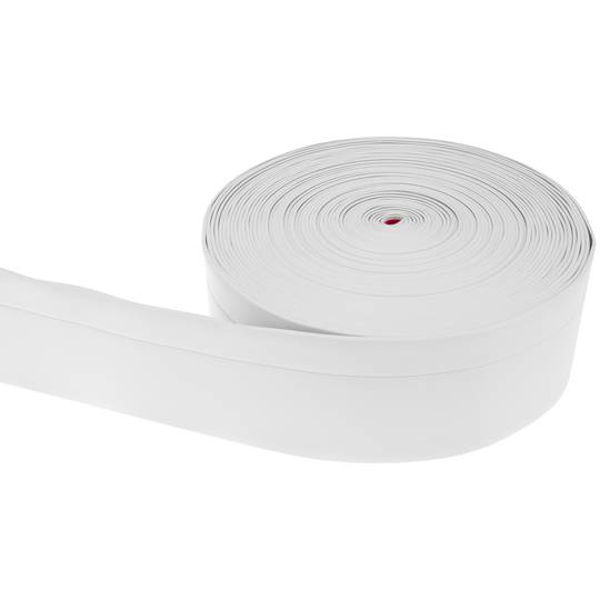 Rodapé autocolante flexível de 50 x 20 mm. Comprimento 15 m branco
