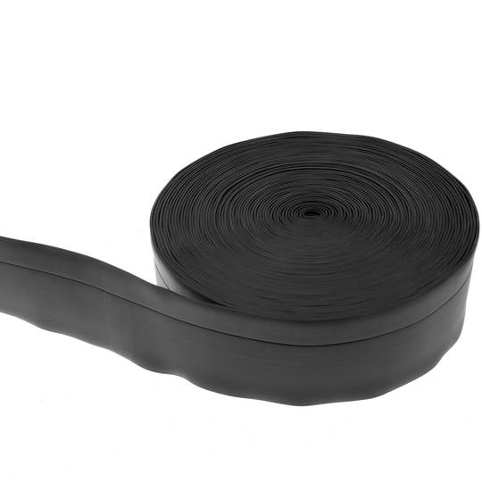 Elastyczna samoprzylepna listwa przypodłogowa 50 x 20 mm. Długość 20 m czarny