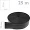 Flexible self-adhesive skirting board 50 x 20 mm. Length 25 m black