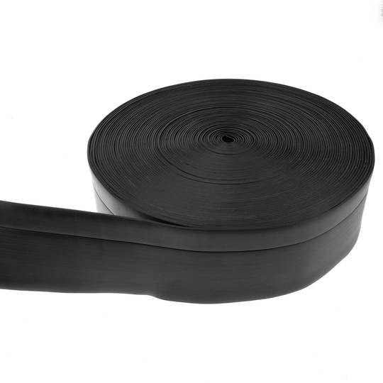Flexible self-adhesive skirting board 50 x 20 mm. Length 25 m black