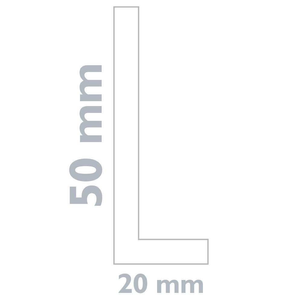 Flexible self-adhesive skirting board 50 x 20 mm. Length 5 m gray