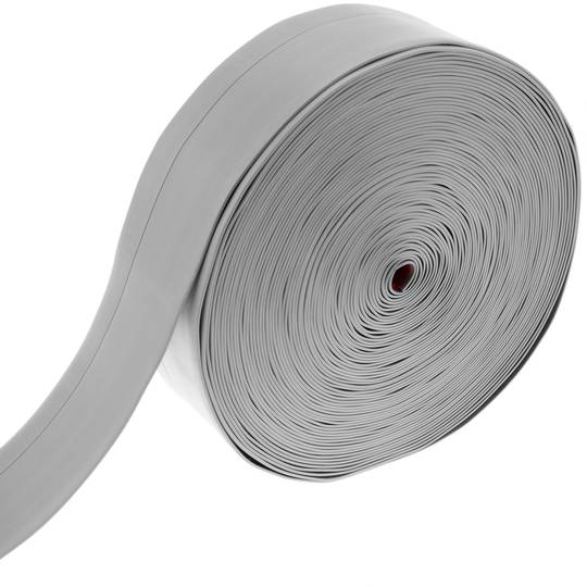 Rodapié flexible autoadhesivo 70 x 20 mm. Longitud 25 m gris - Cablematic