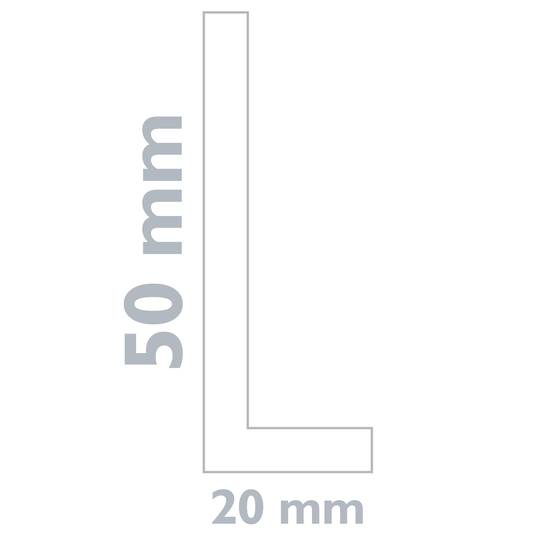 Battiscopa flessibile autoadesivo 50 x 20 mm. Lunghezza 25 m grigia