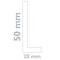 Battiscopa flessibile autoadesivo 50 x 20 mm. Lunghezza 25 m grigia