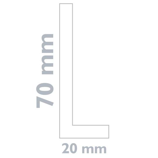Rodapé flexível autocolante 70 x 20 mm. Comprimento 10 m preto