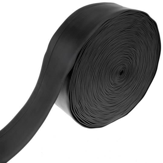 Zelfklevende flexibele plint 70 x 20 mm. Lengte 20 m zwart