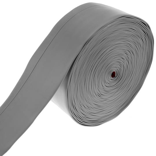 Zelfklevende flexibele plint 70 x 20 mm. Lengte 15 m grijs