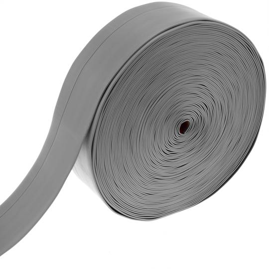 Rodapé flexível autocolante 70 x 20 mm. Comprimento 25 m cinza