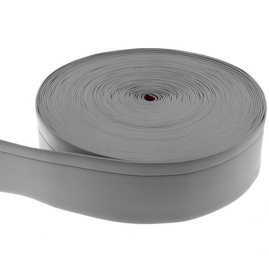 Rodapé flexível autocolante 70 x 20 mm. Comprimento 25 m cinza