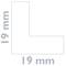 Rodapié flexible autoadhesivo 19 x 19 mm. Longitud 20 m blanco