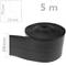 Plinthe flexible autocollante 19 x 19 mm. Longueur 5 m noir