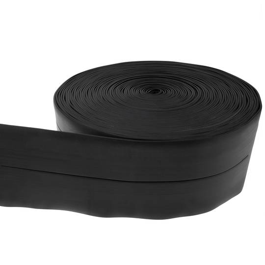 Flexibele zelfklevende plint 19 x 19 mm. Lengte 15 m zwart