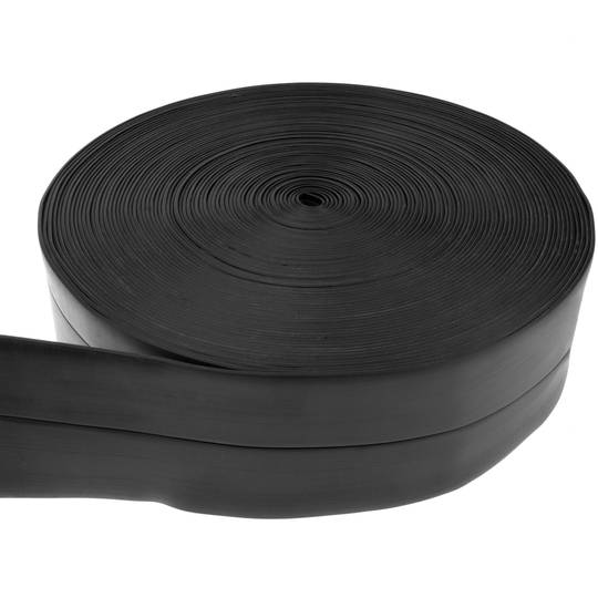 Flexible selbstklebende Fußleiste 19 x 19 mm. Länge 25 m schwarz