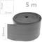 Battiscopa flessibile autoadesivo 19 x 19 mm. Lunghezza 5 m grigia