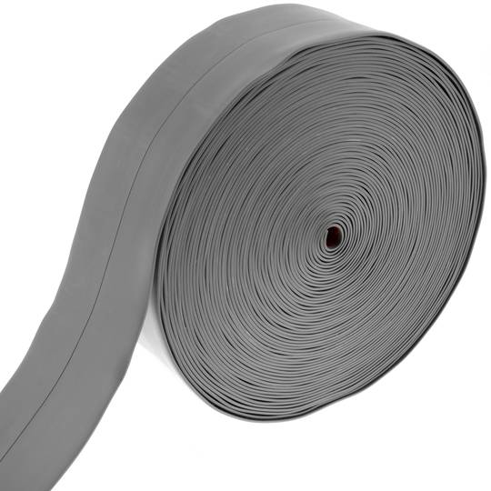 Rodapé flexível autocolante 19 x 19 mm. Comprimento 20 m cinza
